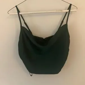 Crop Top Bleu Dentelle Forever 21 - Taille S, Bretelles Satin, Neuf Sans étiquettes